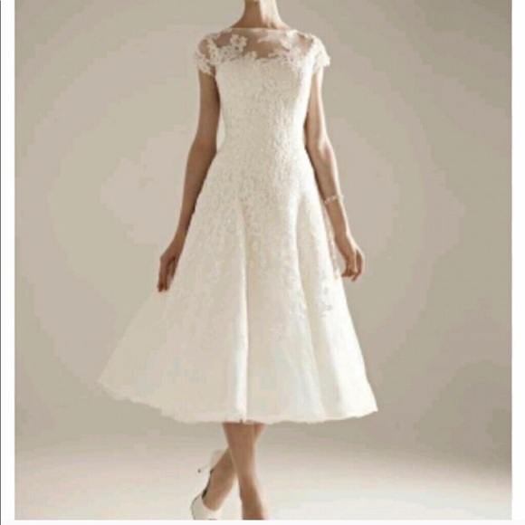 oleg cassini tea length dress